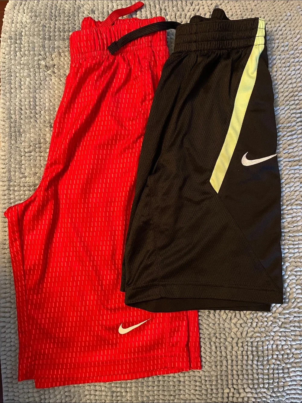 Nike Kids Red and Black Athletic Shorts Two-Pack